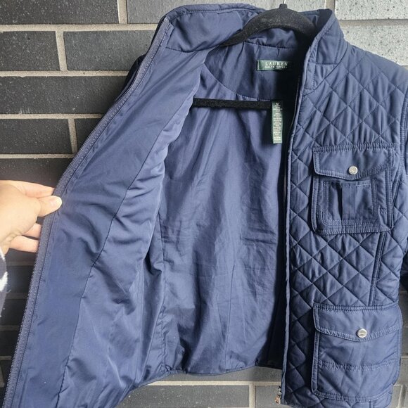 Women's Quilted Blue Jacket - Picture 5 of 14